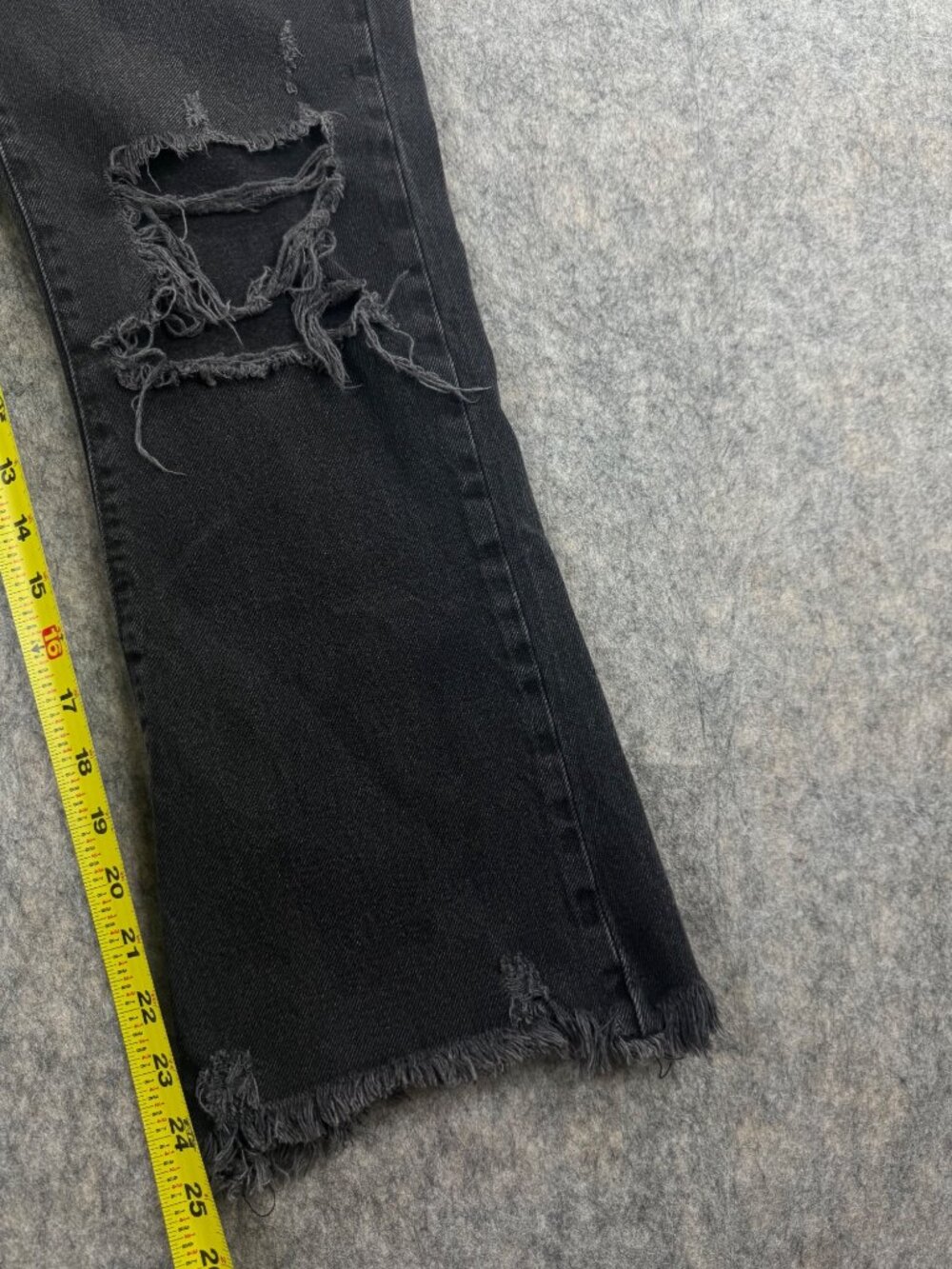 BDG Womens Black Jeans Crop Flare Sz 25 Wilco Distressed - Picture 8 of 13